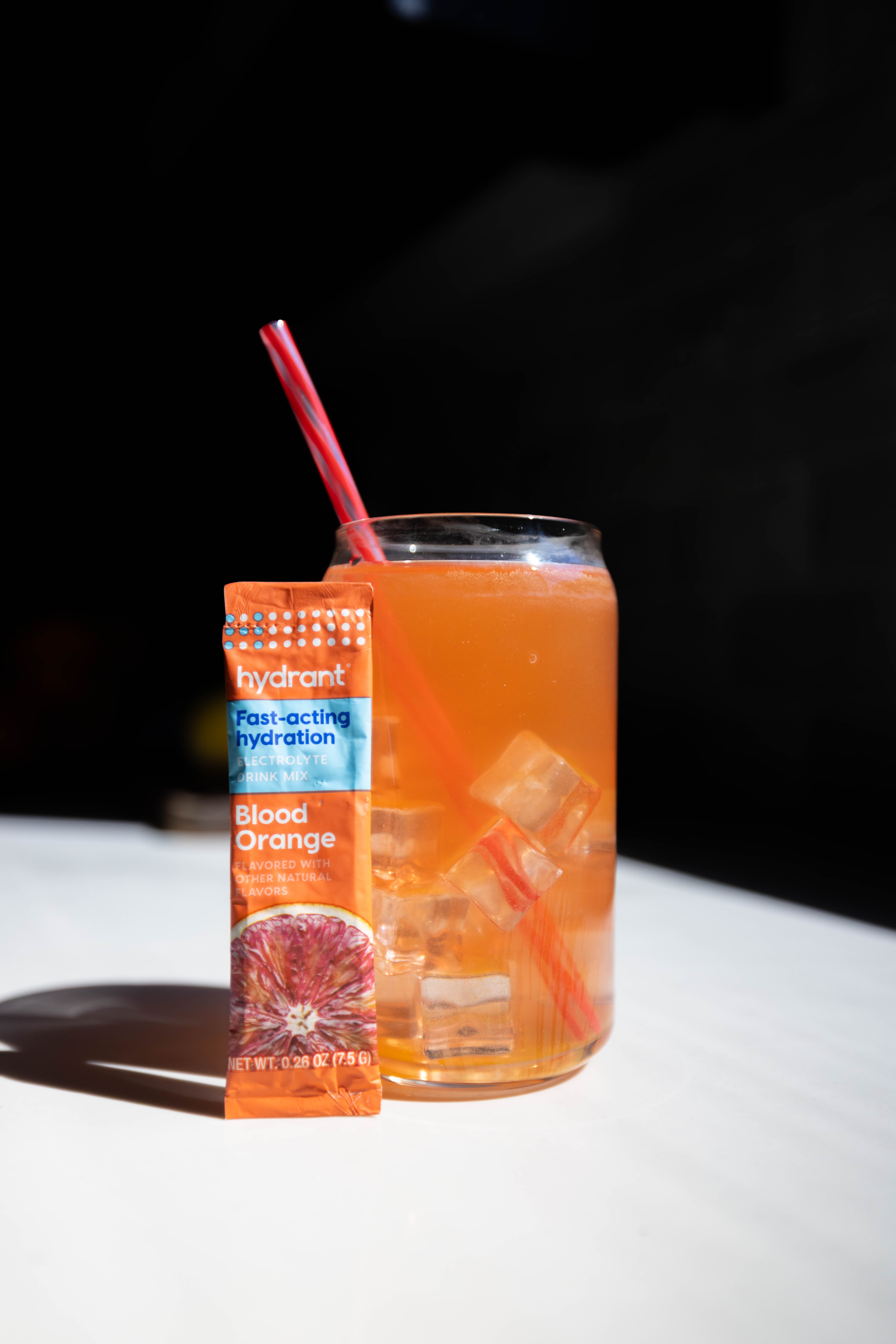 Hydrant drink in glass with ice